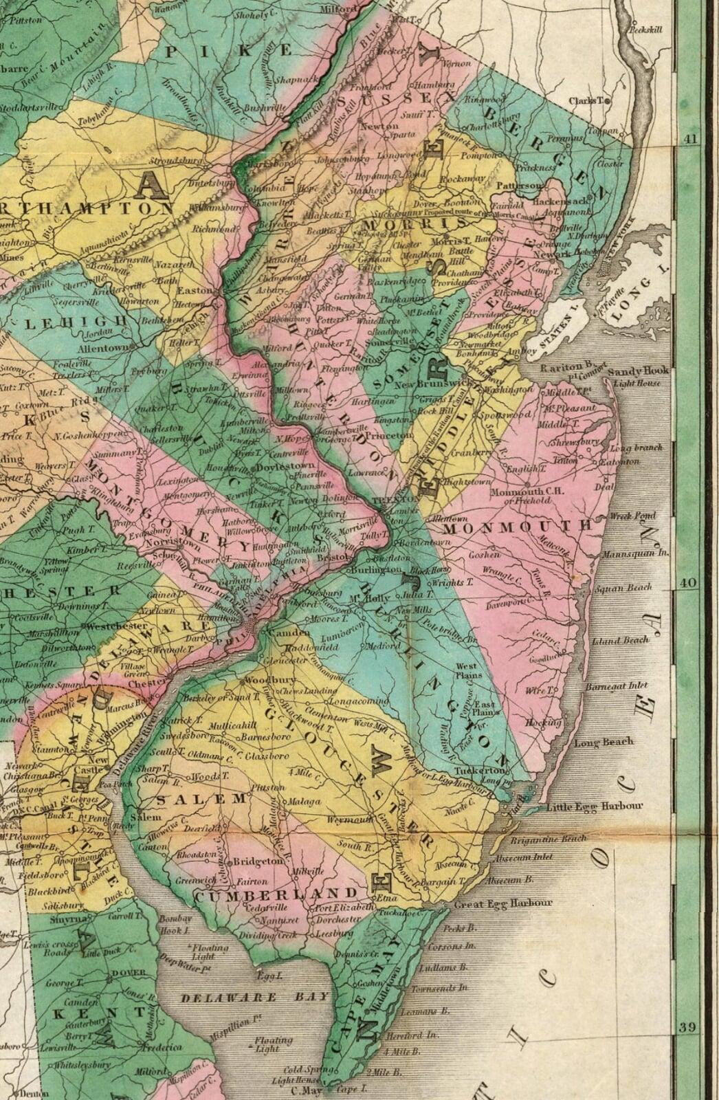 1827: Map of New Jersey